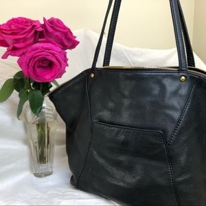 Hobo Brand Black Leather Hobo Bag